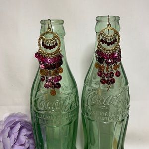 2/$14💖 Chandelier style burgundy earrings